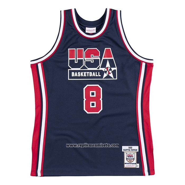 Camiseta USA 1992 Scottie Pippen #8 Azul